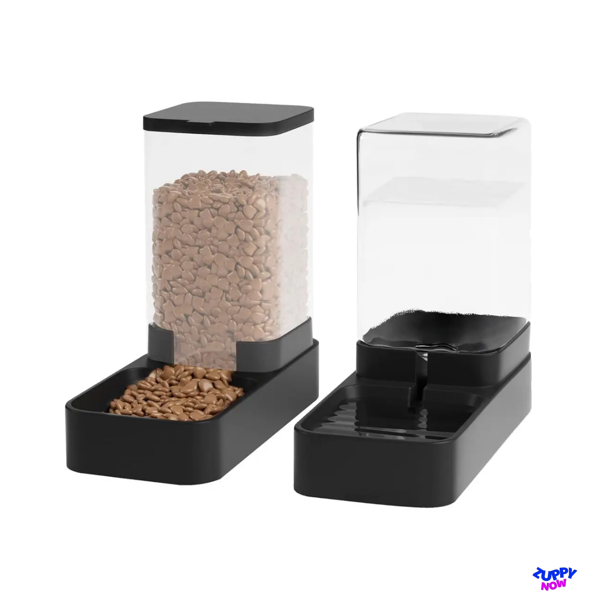 2-in-1 Gravity Pet Feeder & Water Dispenser Set | Auto Food & Water Bowl for Cats & Dogs