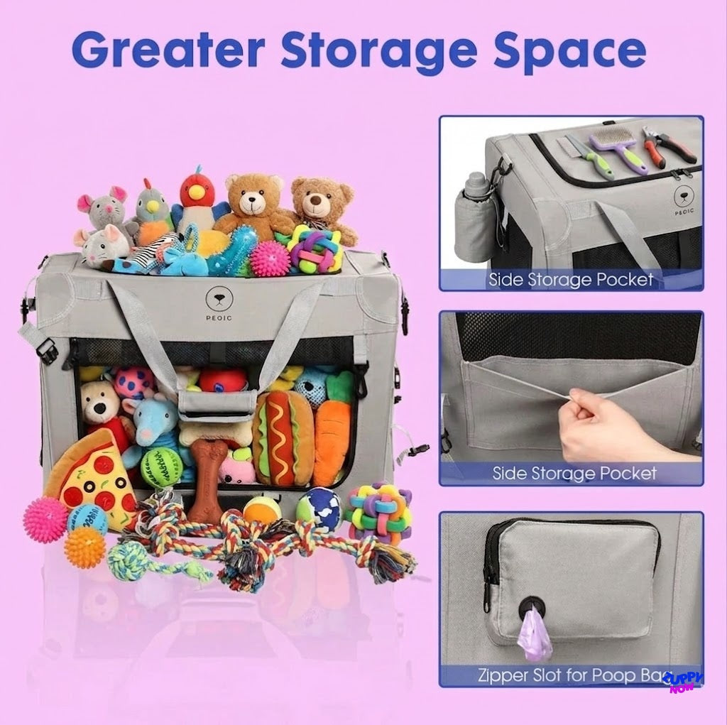 Soft-Sided Cat Carrier for 2 Cats | Extra Large Portable Pet Carrier for Travel