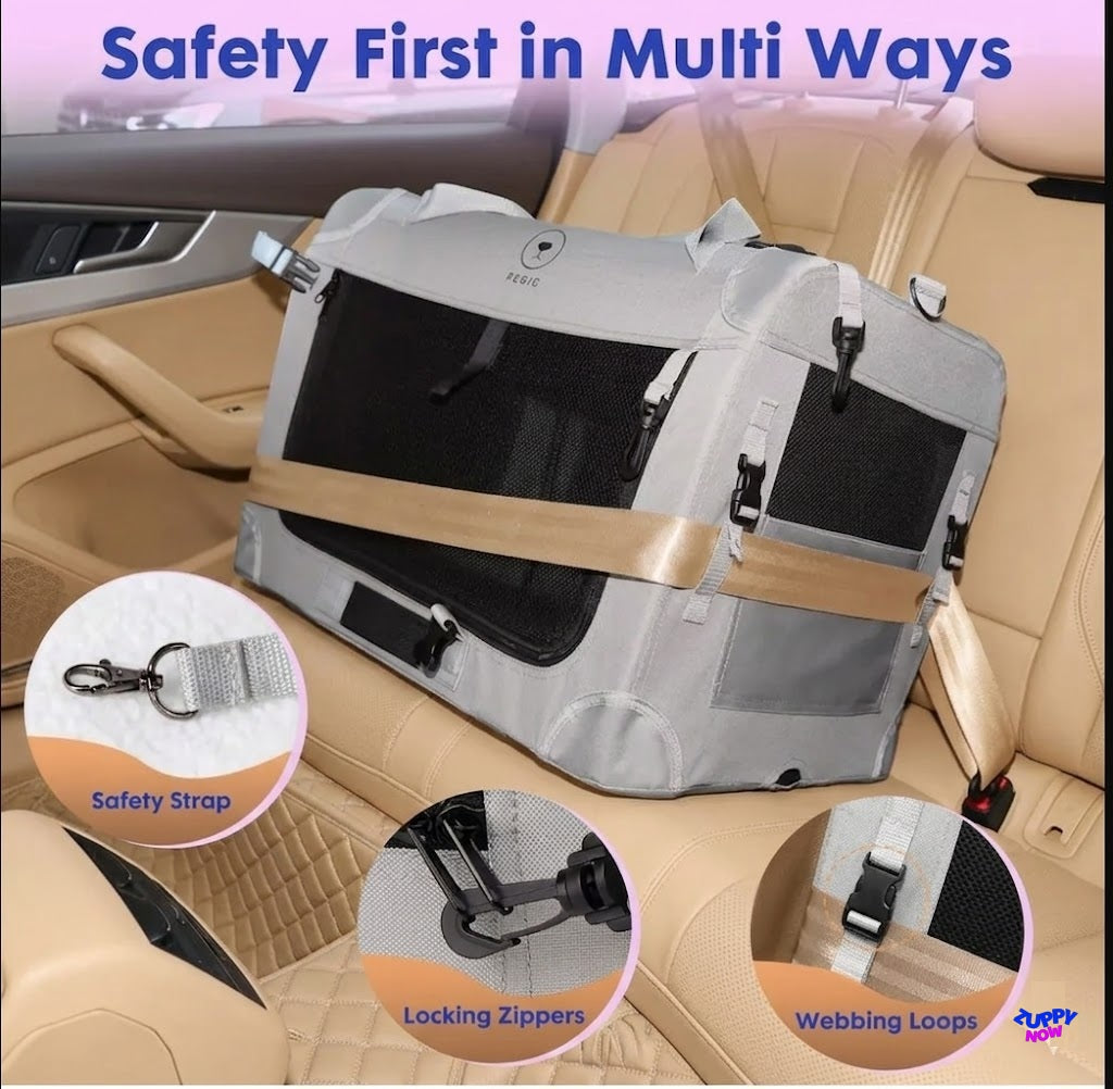 Soft-Sided Cat Carrier for 2 Cats | Extra Large Portable Pet Carrier for Travel
