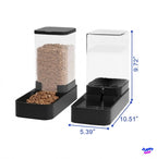 2-in-1 Gravity Pet Feeder & Water Dispenser Set | Auto Food & Water Bowl for Cats & Dogs