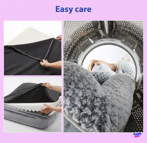 Orthopedic Dog Bed for Large Dogs | Egg Crate Foam Sofa Bed with Washable Waterproof Cover