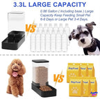 2-in-1 Gravity Pet Feeder & Water Dispenser Set | Auto Food & Water Bowl for Cats & Dogs