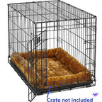 Cozy Cinnamon Dog Bed for Small Dogs | Faux Fur Bolster, Machine Washable, Fits 18-Inch Crates